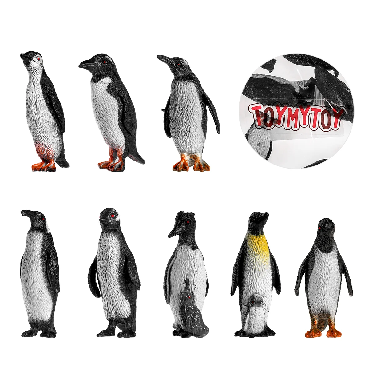 Imaginative Play Toys Animal Sense Development Penguin Kit Mini Recognition Preschool Model for Kids Figure Set