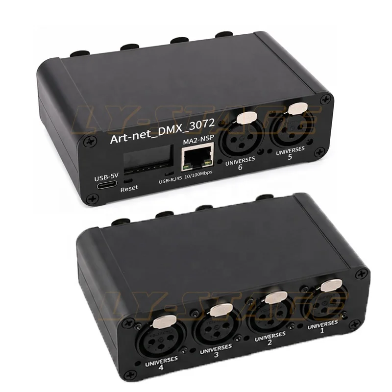 2026 New Arrival Artnet 6 Universe 3072channel sCAN Dmx 512 Ethernet Lighting Rdm Controller