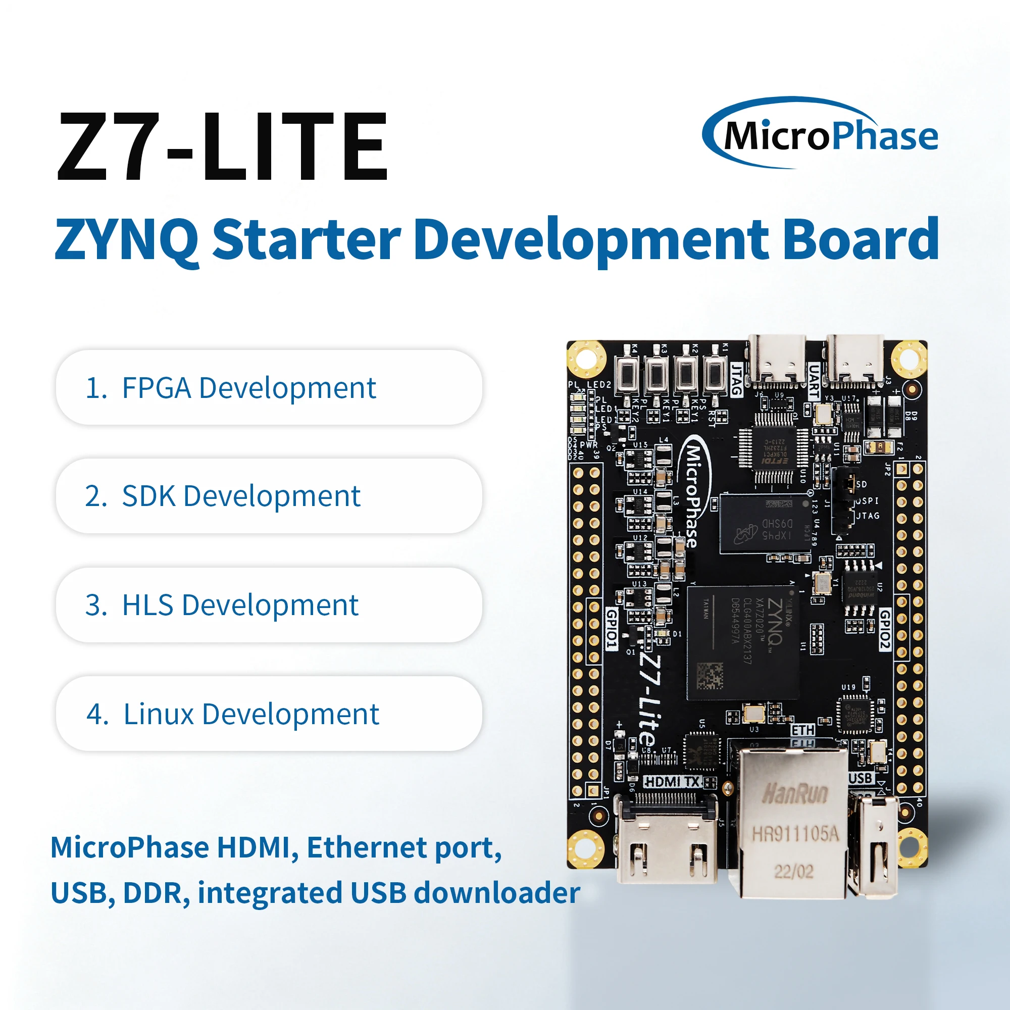 MicroPhase Z7-Lite ZYNQ ザイリンクス Zynq-7000 FPGA XC7Z010 XC7Z020 FPGA 開発ボード キット コア ボード