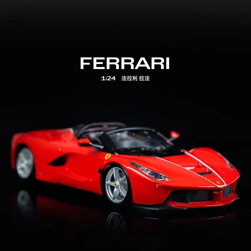 Модель спортивного автомобиля Bburago 1/24 Ferrari Laferrari, модель автомобиля из сплава под давлением, Модель гоночного автомобиля Laferrari, детская игрушка в подарок