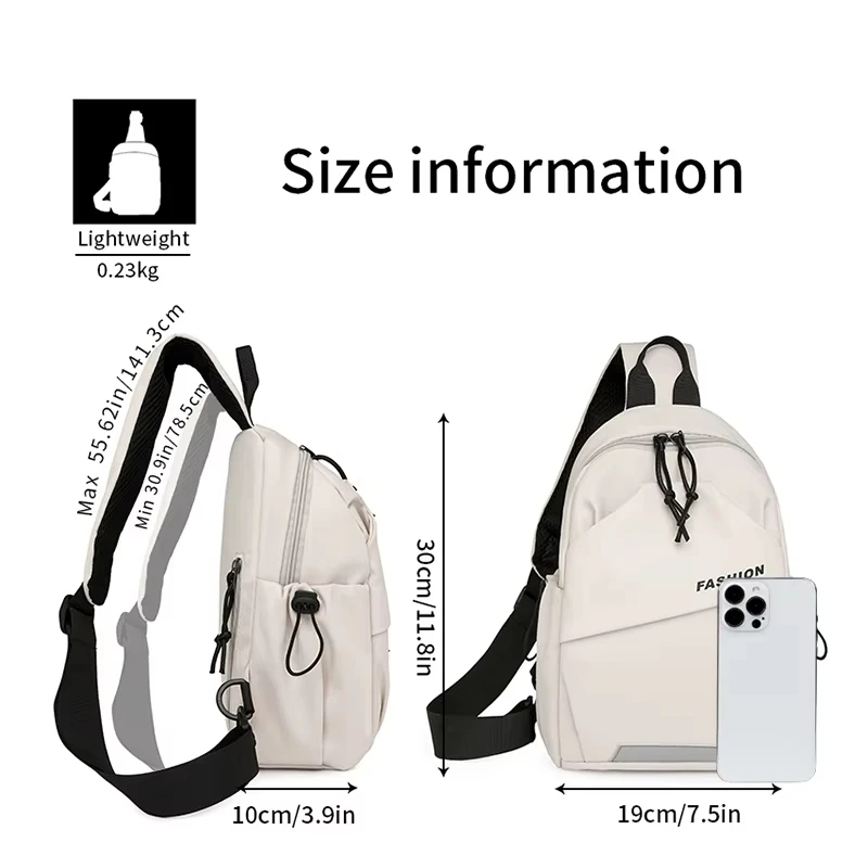 

Fashion laptop bag back to school nylon messenger bag unisex chest bag adjustable shoulder ssuitableforoutdoor sports commuting