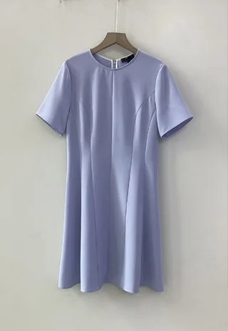 

2024 Women's Clothing simple round neck dress Spring Summer New 407