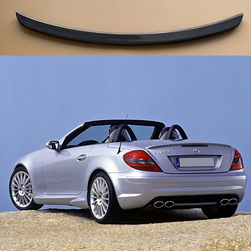 For Mercedes Benz SLK Class R171 SLK200 SLK280 SLK300 SLK350 2005 - 2011 FRP/Real Carbon Fiber Spoiler Rear Tailgate Spoiler