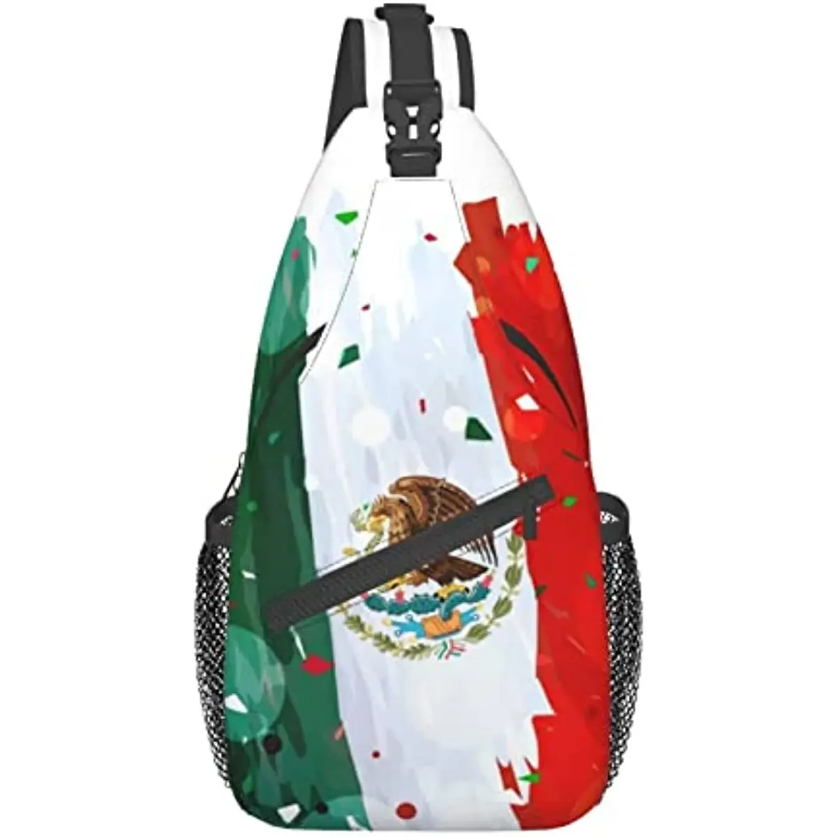 Mexico Flag Chest Bags Crossbody Sling Backpack Travel Hiking Daypack Crossbody Shoulder Bag for Women Men Teens Outdoor