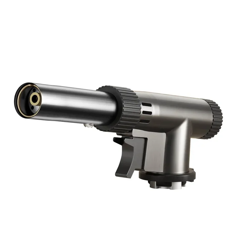 Bruciatore a gas in metallo Torcia Pistola a fiamma Bruciatore a butano Campeggio esterno BBQ Lanciafiamme Attrezzatura per saldatura Accendino da cucina Avviatore di fuoco