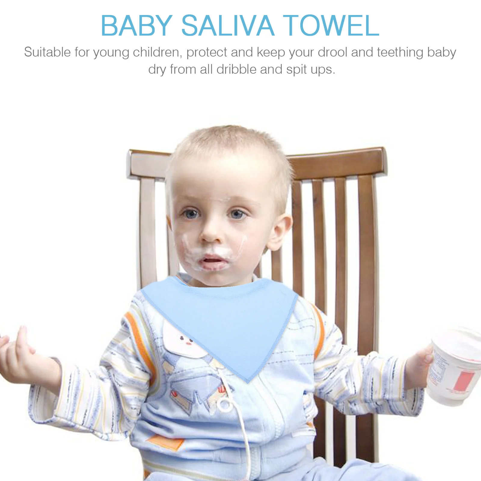 6Pcs Baby Bandana Bibs Absorbent Adorable Newborn Drool Bibs Easy Clean Teething Gift Saliva Towel Saliva Towel