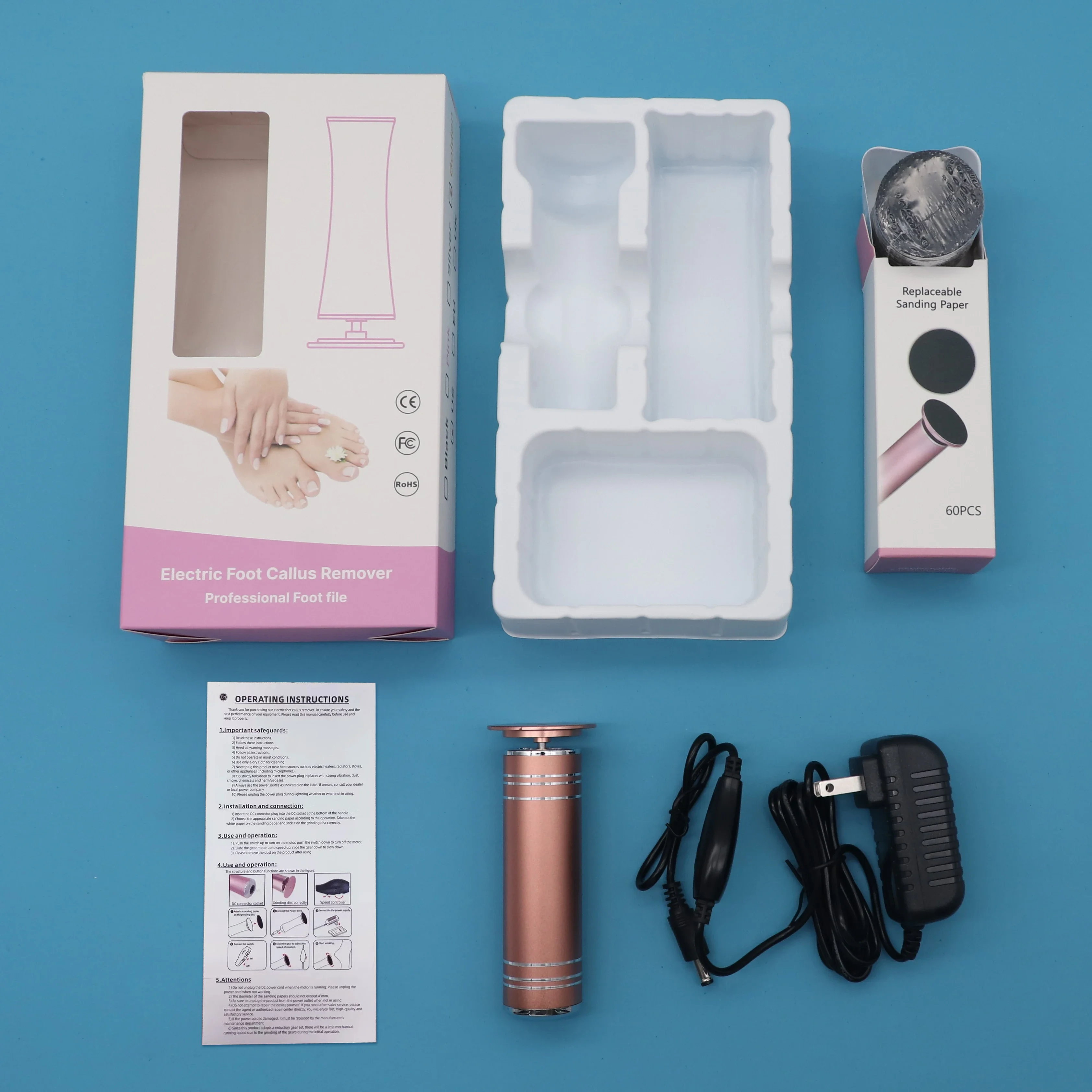 Leistungsstarkes elektrisches Fuß-Hornhautentferner-Werkzeug, Fußschleifer für Füße, professioneller elektrischer Fußschleifer