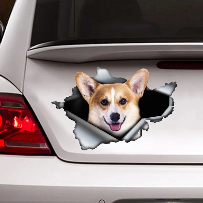 

Corgi car sticker , car decoration, Corgi decal, dog sticker, dog decal