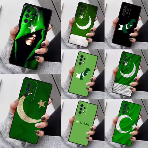 Pakistan Flag Phone Case For Samsung Galaxy S23 S21 S20 FE S24 S22 Ultra Note20 S10 S9 S8 Plus A40 A52 A12 A13 A53