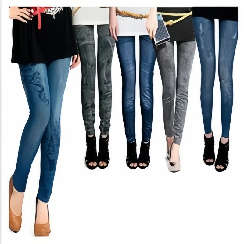 

DOIAESKV Women's Skinny Denim Leggings Stretchy Slim Leggings Comfortable Fashion Sexy Jean Pants