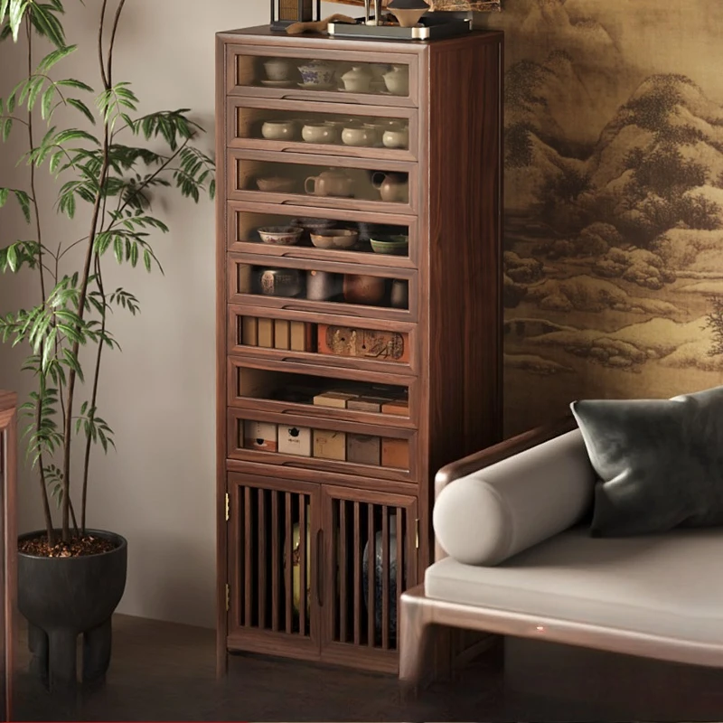 

All solid wood cabinets, tea sets, storage cabinets, living room balconies, small medieval side cabinets, large-capacity