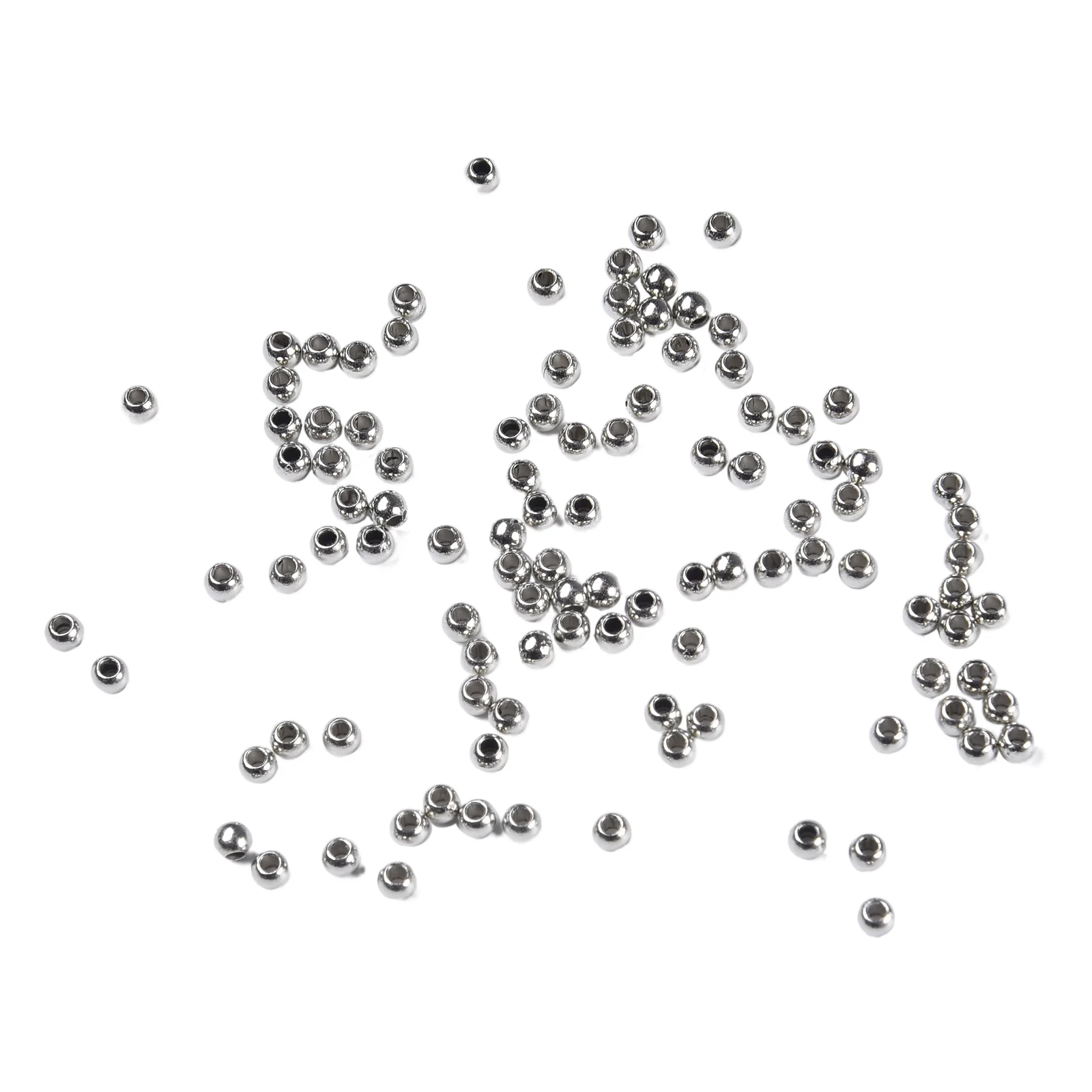 Plastic Beads Gold Silver Finish For Fly Tying 3 4 5 Millimeter Sizes 100pcs Per Set For Weighted Fly Pattern Building - view 5