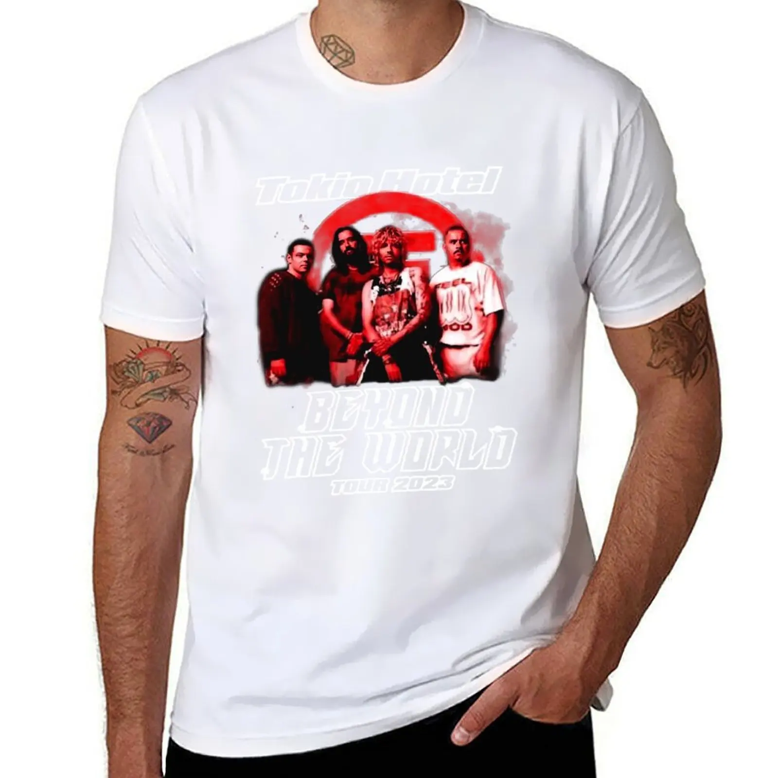 TOKIO HOTEL BEYOND THE WORLD TOUR T-Shirt Casual Daily Outfit T-Shirt