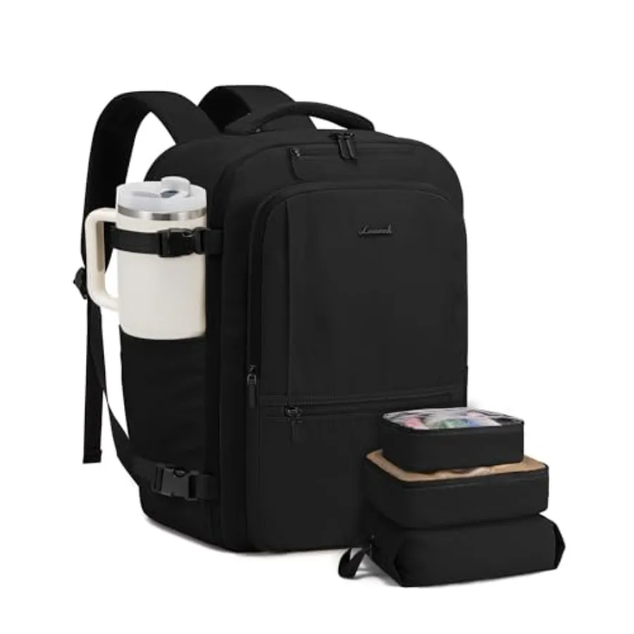 

Travel Backpack for Women and Men 40L Large Carry On Backpack Airle Approved TSA Personal Item Weekender Bag Water Resistant La