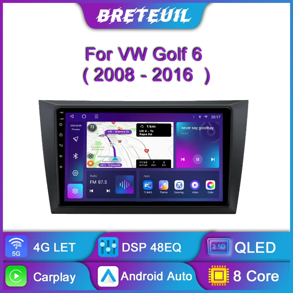 

Android Car Radio For Volkswagen VW Golf 6 2008 - 2016 Carplay DSP Multimedia Video Player GPS Navigation QLED Touch Screen