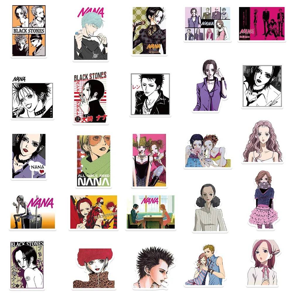 50pcs Anime NANA Series Graffiti Stickers Suitable for Laptop Helmets Desktop Decorations DIY Stickers Toys Wholesale