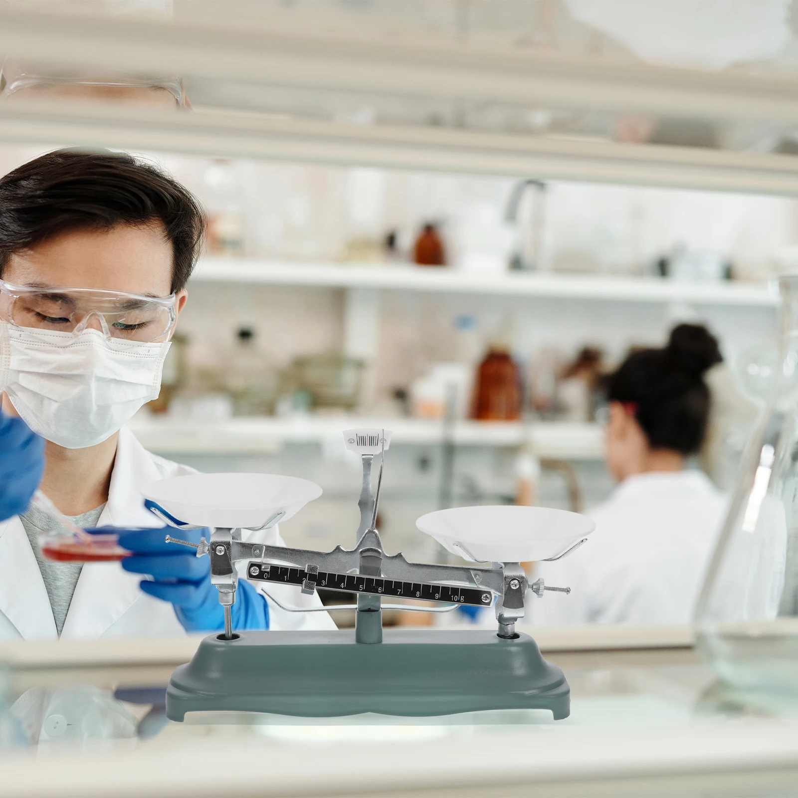 1Set Balance Scale Accurate Design for Laboratory and Classroom Learning with Weights Portable Science Experiment