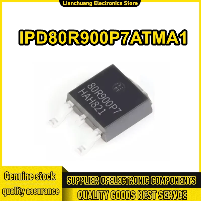

10 шт. IPD80R900P7ATMA1, корпус TO-252-3, MOS FET 800V 6A, маркировка 80R900P7, новый, оригинальный, в наличии
