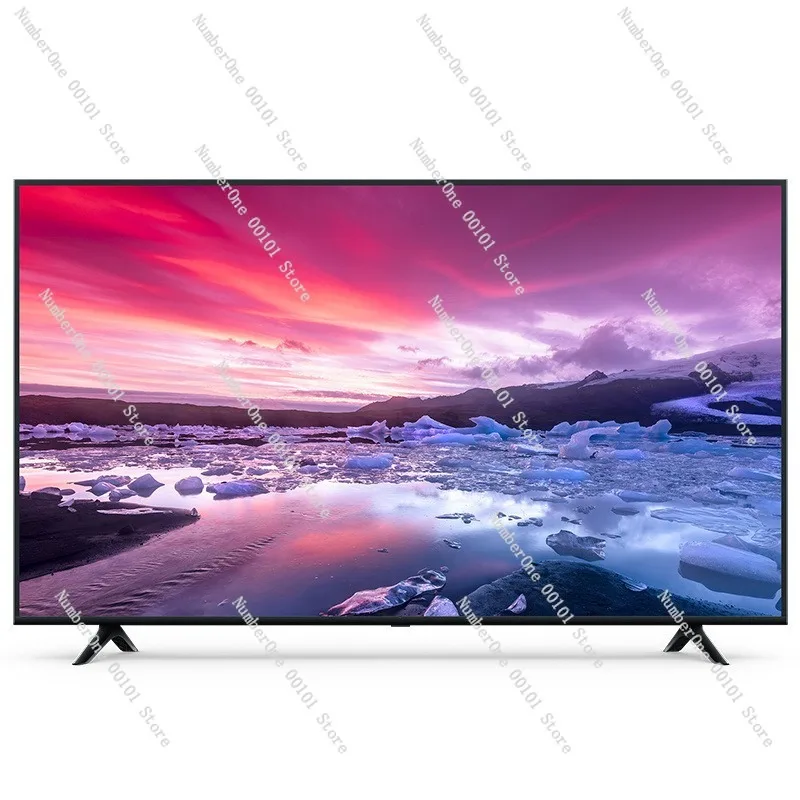 تلفزيون LED ذكي بدقة 4K، شاشة تلفزيون مسطحة عالية الدقة، اتصال واي فاي لاسلكي، شاشة HDR، إطار نحيف، مسرح منزلي، ترفيه كبير