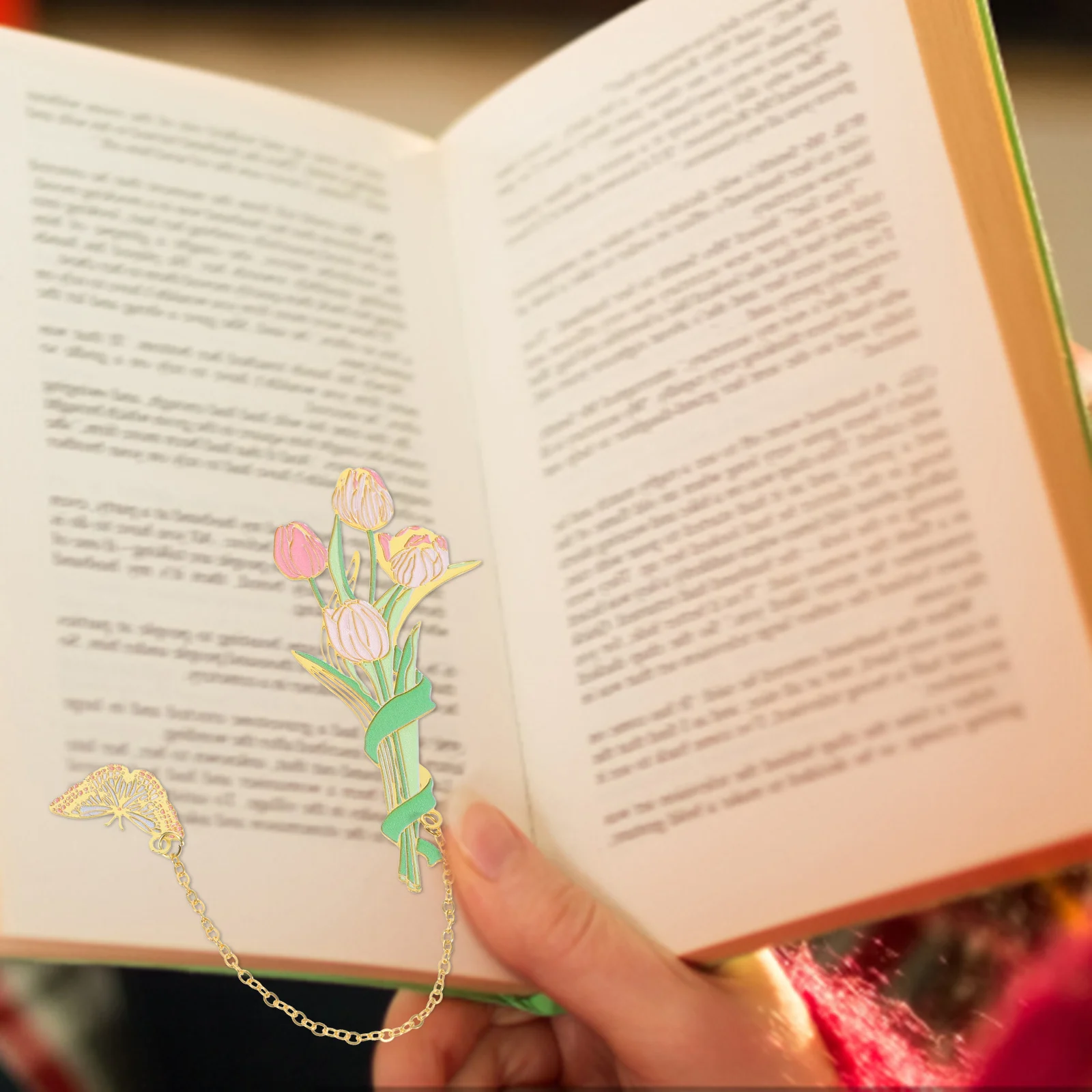 

Metal Flower Bookmarks for Women Cute Decorative Bookmark Chain Lightweight Reading Markers Gifts Students for women