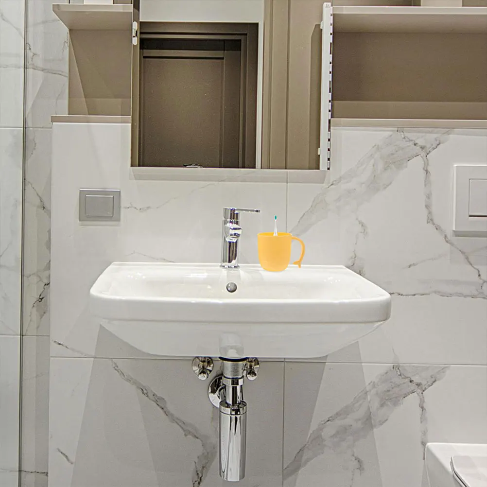 

2Pcs Mouthwash Cups Bathroom Tumbler Dolphin Tail Handle Portable Toothbrush Holders Multi Purpose Plastic Wash Cups Travel