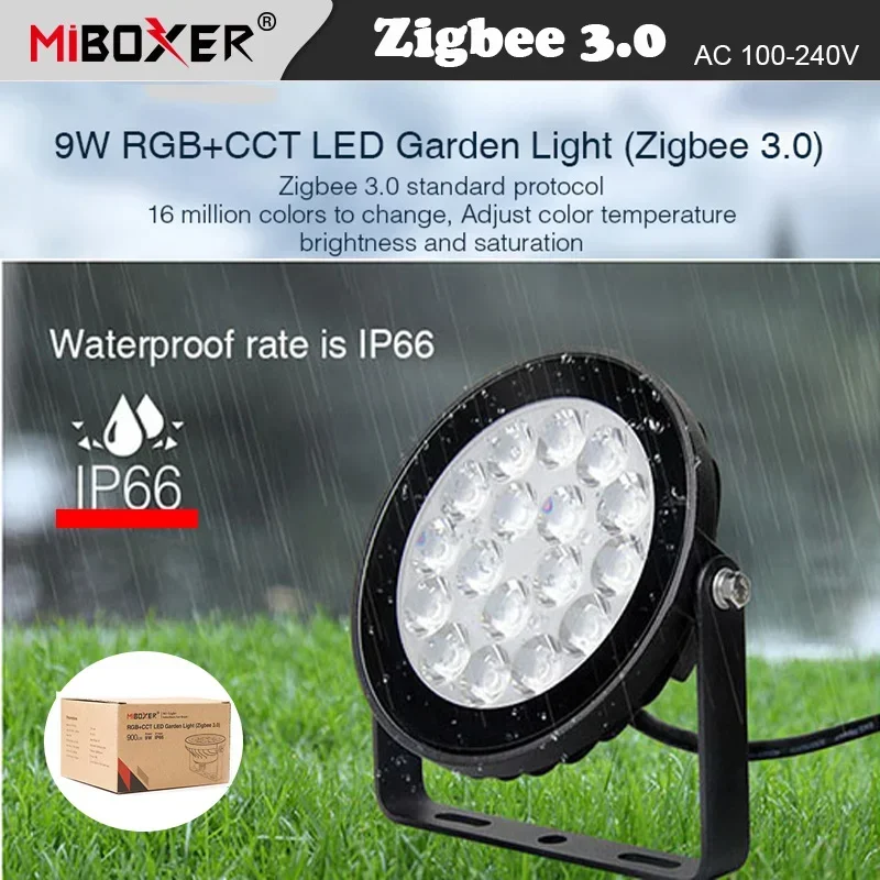 

Miboxer FUTC02Z Zigbee 3.0 9W RGB+CCT LED Garden Light Waterproof IP66 Lawn Lamp Smart Outdoor Light