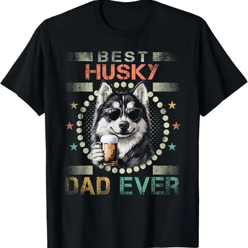 Husky Dad Dog Owner Funny Lover T Shirt