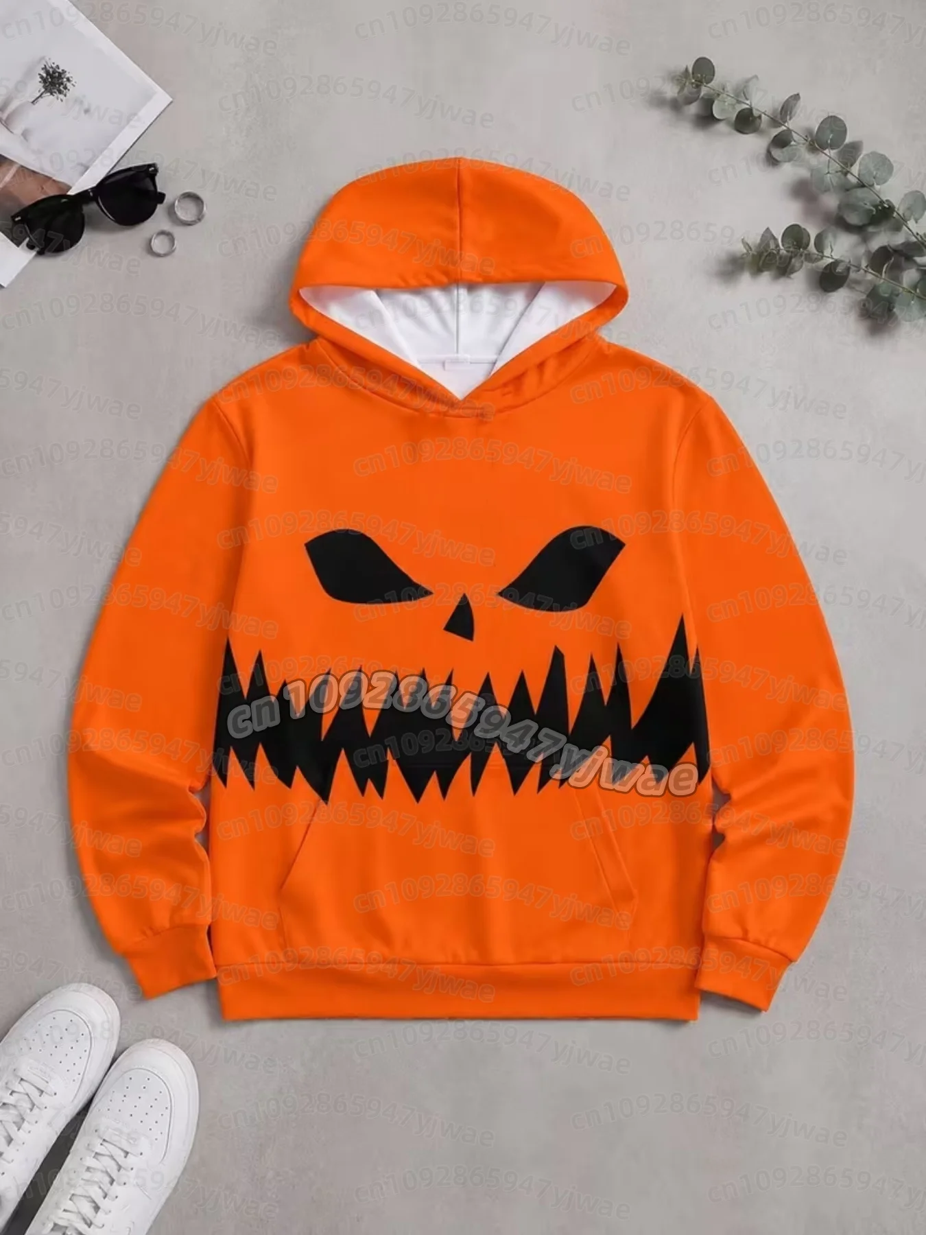 26 Winter Jungen Cosplay Halloween Kürbis Erwachsene Kinder Kapuzenpullover Unisex Sport Herren Damen Weihnachtsmann Cosplay Kinder Kapuzenpullover – Detail 5