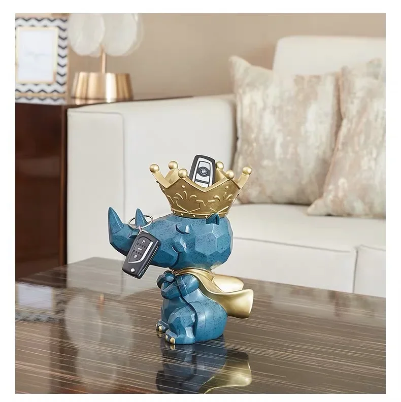 

Mgt-resin statue of rhinoceros Little Prince, cute and minimalistic, home decoration, office, creative crafts