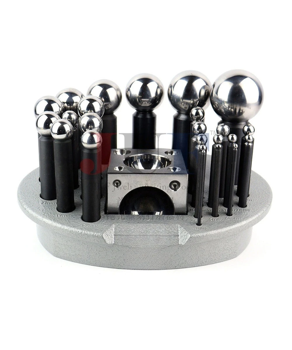 UK 24 Punch Nest Bead Set with Nest Iron, Jewelry Tools, Metal Molding