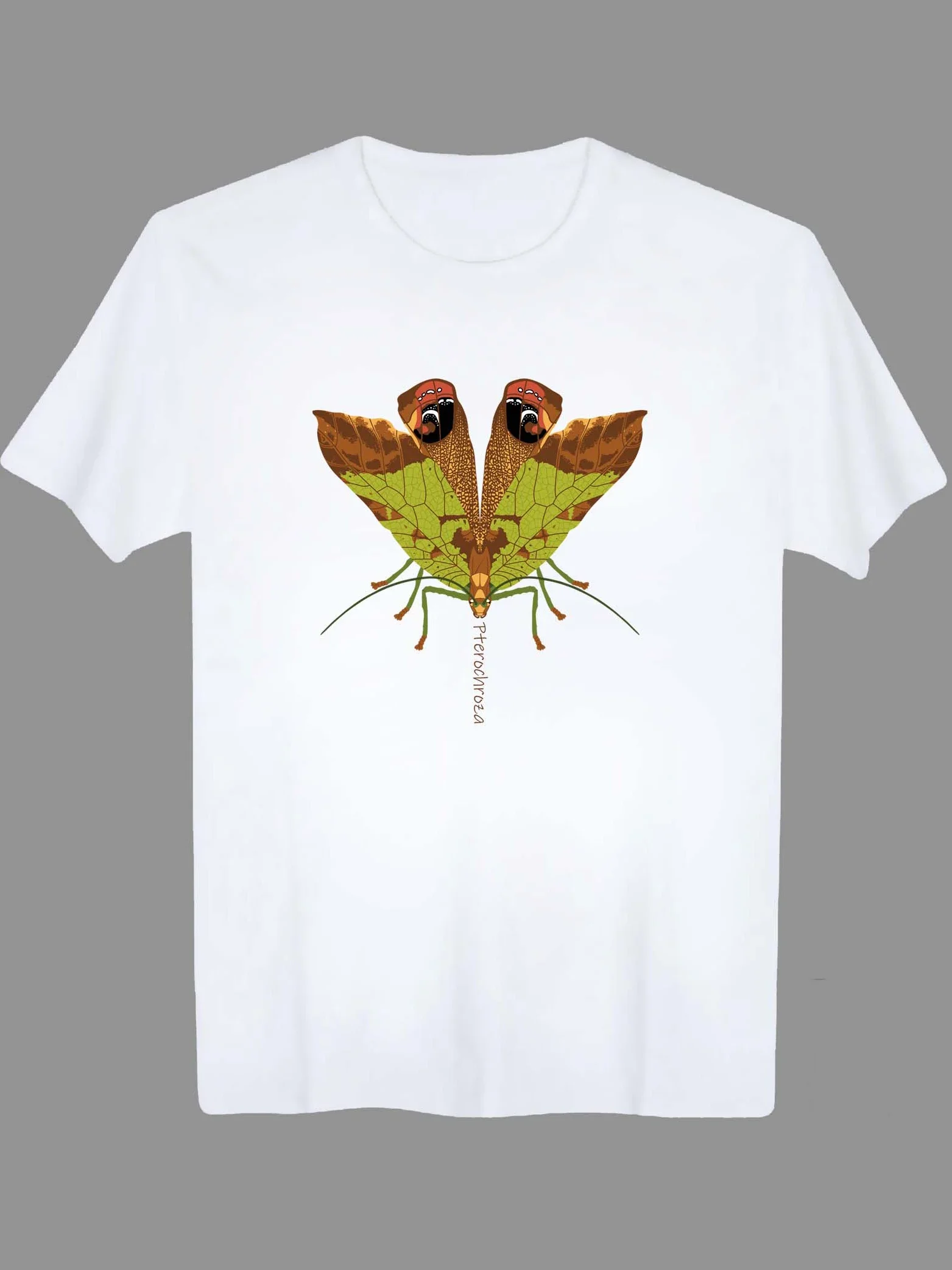 Pterochroza Ocellata Peacock Katydid Insect Lovers Gifts T Shirt. New 100% Cotton Short Sleeve O-Neck T-shirt Casual Mens Top