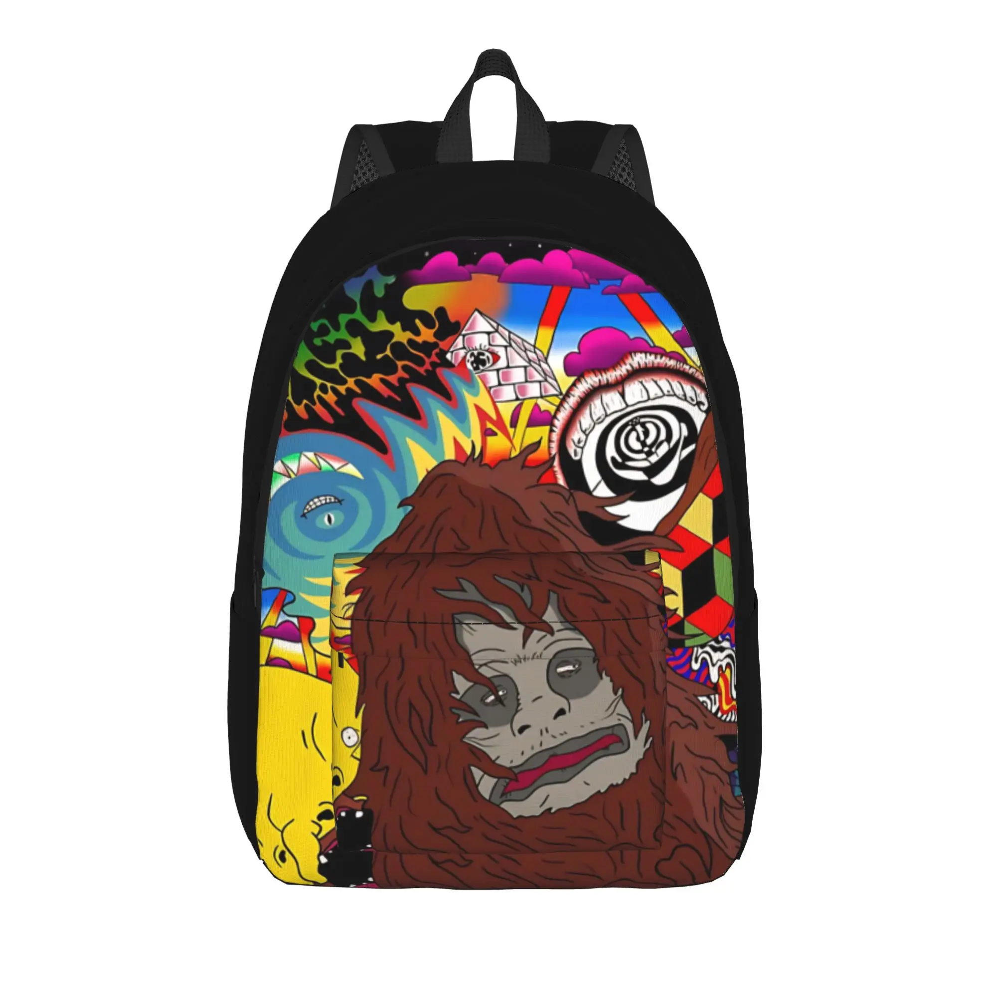 Back to school season simple square character  Bookbag The Big Lez Show Couple Fashion Backpack