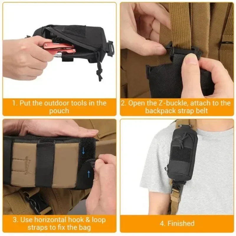 1Pc Backpack Compact Bag Outdoor Sport Tactical Chest Pouch Bag image 3