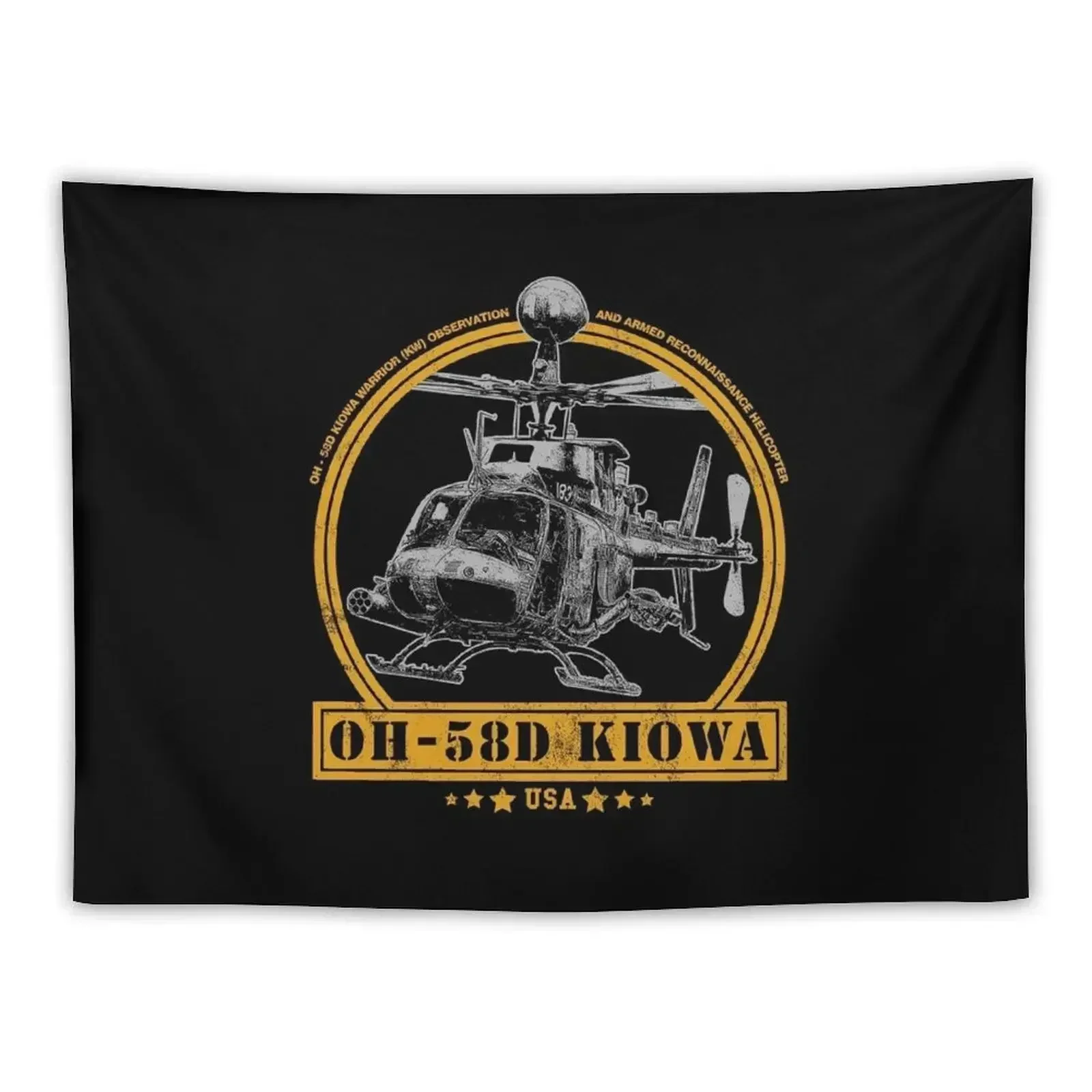 

OH-58D Kiowa Warrior Tapestry Art Mural Mushroom Bedrooms Decor Wall Decor Tapestry