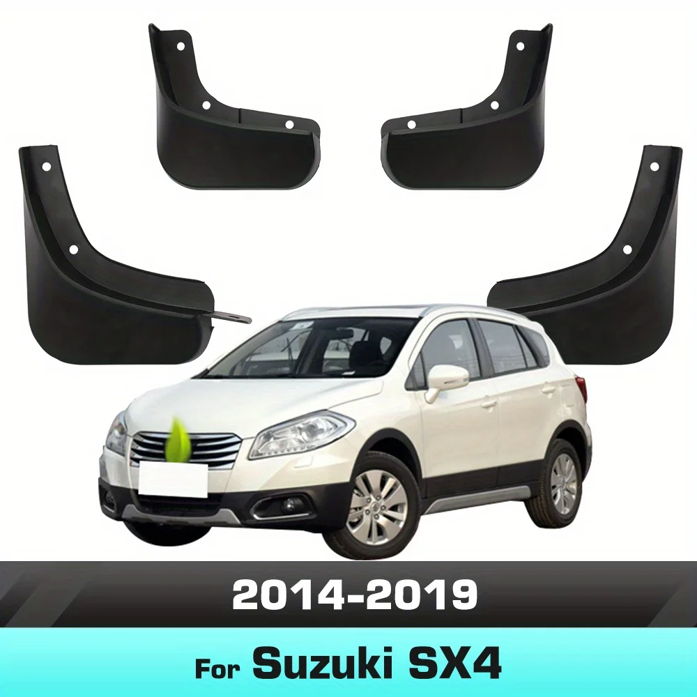 Für Suzuki SX4 S-Cross 2014 2015 2016 2017 2018 2019 Kotflügel-Schmutzschutz 4-teiliges Set Spritzschutz Kotflügel Auto-Zubehör