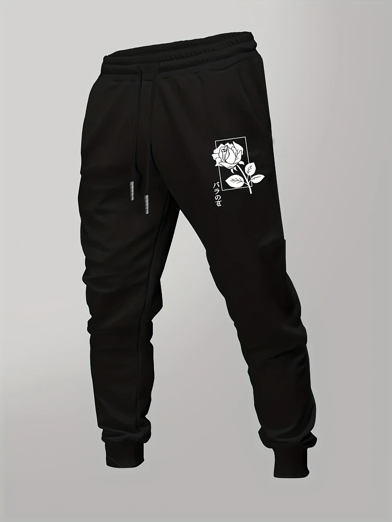 

Мужские модные повседневные длинные брюки с принтом роз, простой фасон, эластичная ткань, идеально подходят для отдыха и занятий спортом.