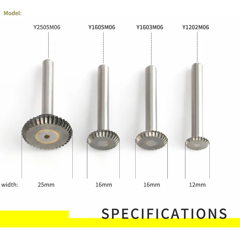 1pcs Y Type 120° Disc-Shaped Carbide Rotary File Tungsten Steel Grinding Head Milling Cutter Double-Sided Helical Tooth 12mm 16m