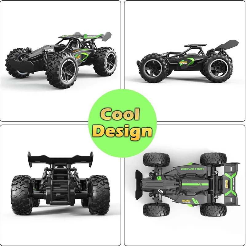 RC Monster Truck Brinquedos para Adultos, Carro de Controle Remoto, Alta Velocidade, Off-Road, Brinquedos Drift para Meninos, 2.4G, 1:18, 2WD