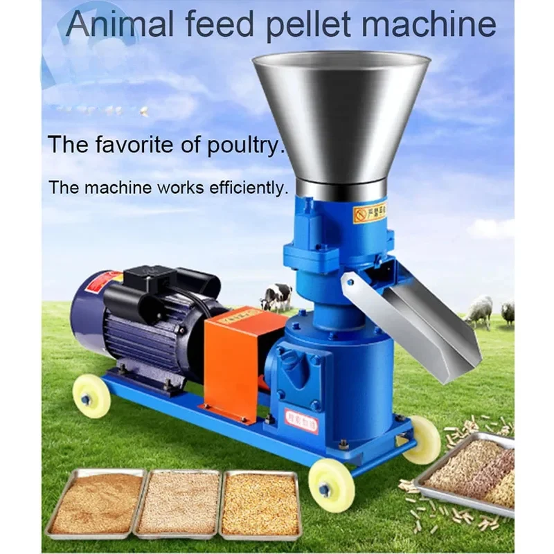 Farm Pelletizer Poultry Chicken Cattle Feed Grass Corn Biomass Fuel Pellet Hine 125-210 Type
