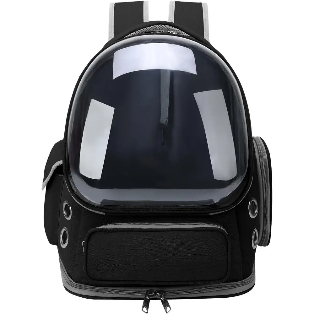 

Cat Backpack Carrier, Breathable Bubble Backpack, Airline Approved Pet Travel Carrier, Hiking Camping Outdoor (Black)