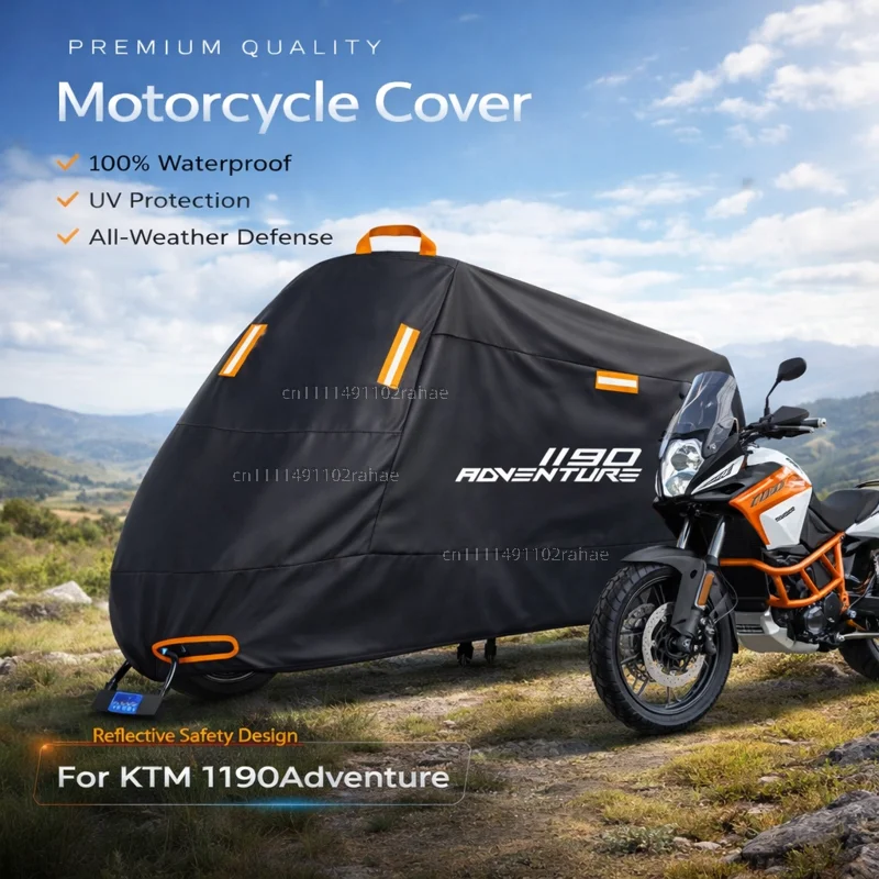 

Чехол для мотоцикла KTM 1290 1050 1090, водонепроницаемый, сверхпрочный, из полиэстера, с защитой от ультрафиолета, для улицы, от дождя, пыли и солнца