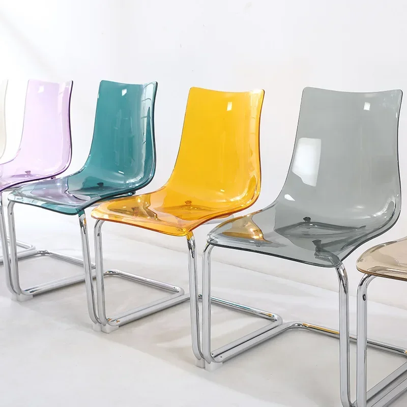 

Modern, minimalist, transparent chair, acrylic, dining chair, home, creative, backrest, dining table and chairs