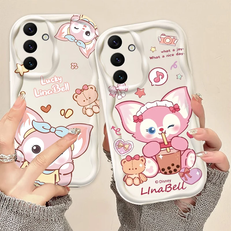 Linna Bell StellaLou For Samsung A55 A54 A53 A52 A35 A34 A33 A32 A25 A24 A23 A22 A21S A15 A13 A14 5G Wave Oil Cover Phone Case