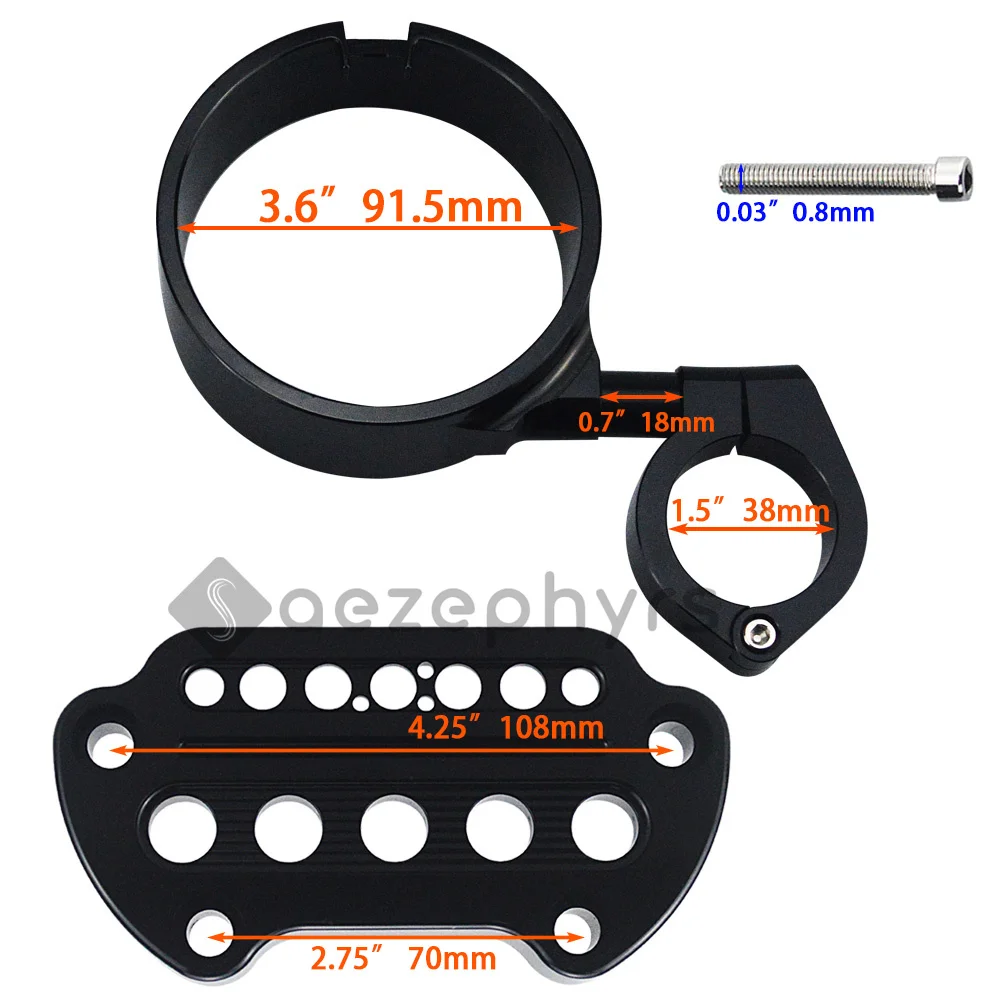 Motorcycle Side/Relocation Speedometer Bracket Cover Top Clamp Bar Riser Mount For Harley Sportster Iron XL883 Forty-Eight 95-20