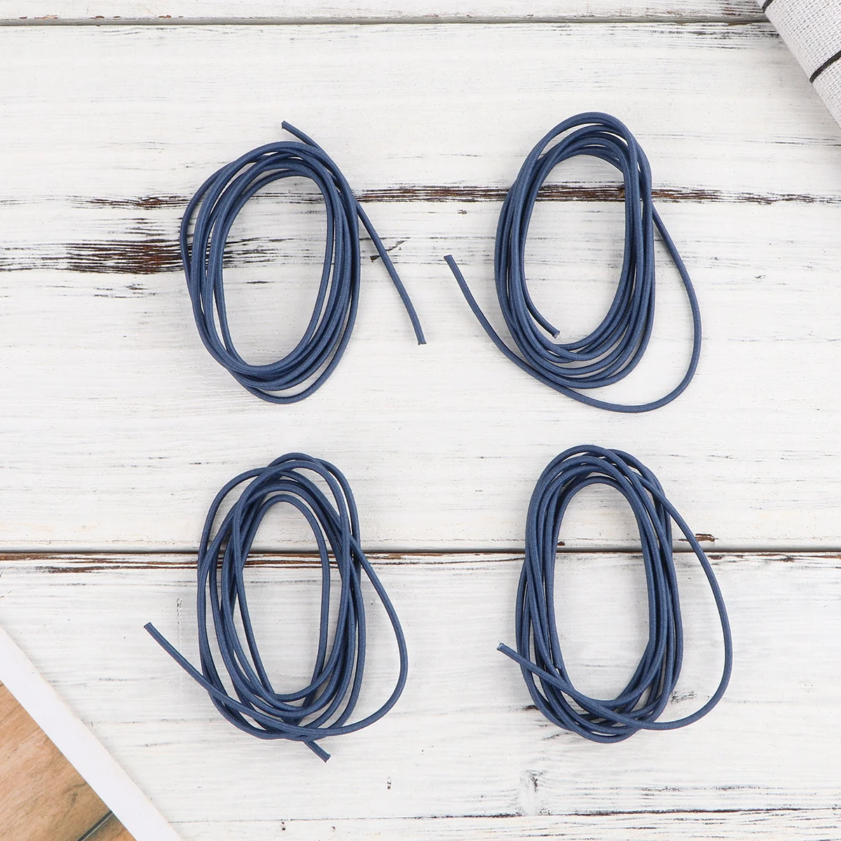 4 قطعة أربطة مرنة سوداء A5 لأجهزة الكمبيوتر المحمول، حبل منسوج قابل للتمدد، ملحقات حساب اليد ذاتية الصنع، مشبك معدني #6