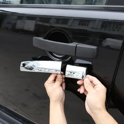 자동차 스타일링 ABS 실버 밝은 문짝 핸들 커버 스티커, 랜드로버 디스커버리 3 LR3 2004-09 프리랜더 2 용, 자동차 액세서리