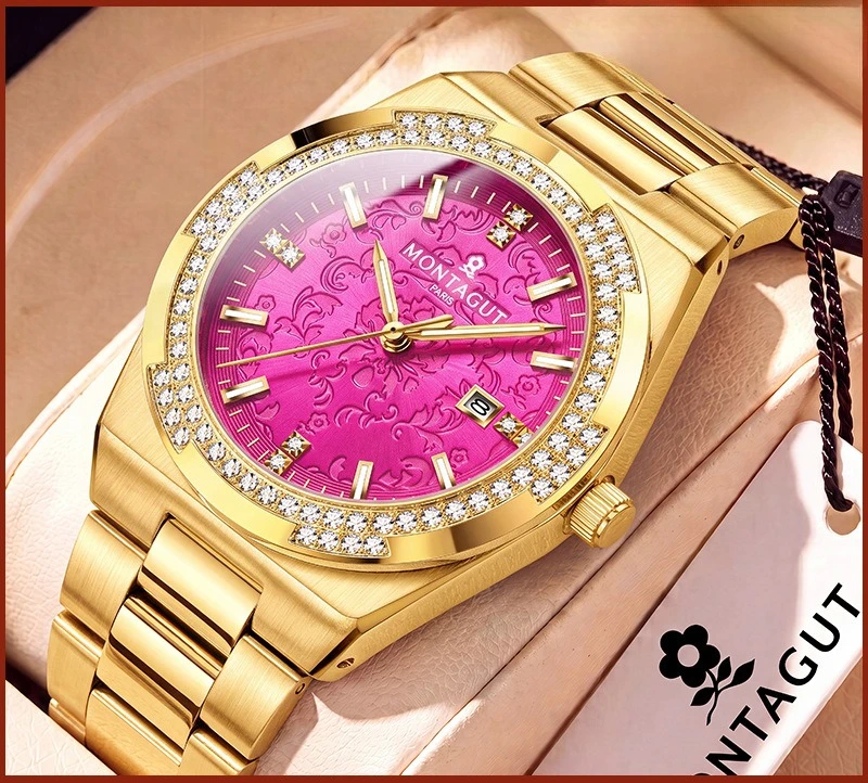 New Arrival Fashion Pink Women's Quartz Watch, Waterproof, Calendar & Luminous Design, Elegant Ladies Wristwatch