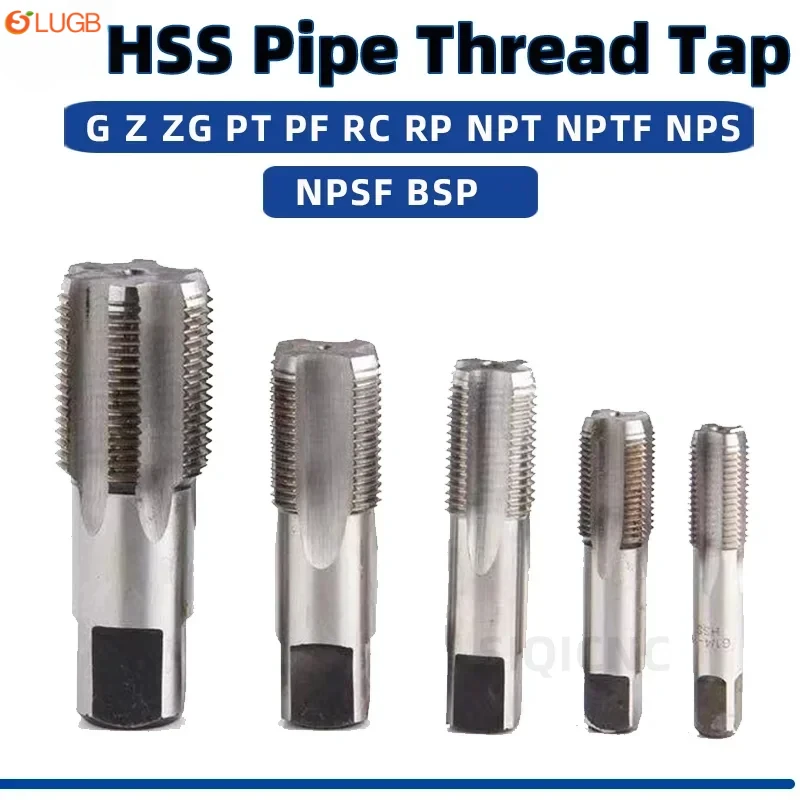 HSS Pipe Tap 1/16 1/8 1/4 3/8 1/2 3/4  1.1/4 1.1/2 1inch 2inch Metric Screw Tap Thread Tools G ZG Z RP RC NPT PT BSP NPSF NPTF