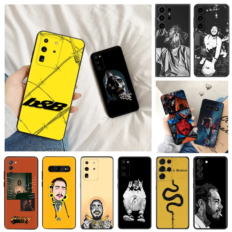Мягкий чехол для Samsung S24 Plus Note20 Ultra S23 FE S22 Malone Beerbongs Galaxy S21 S20 S10