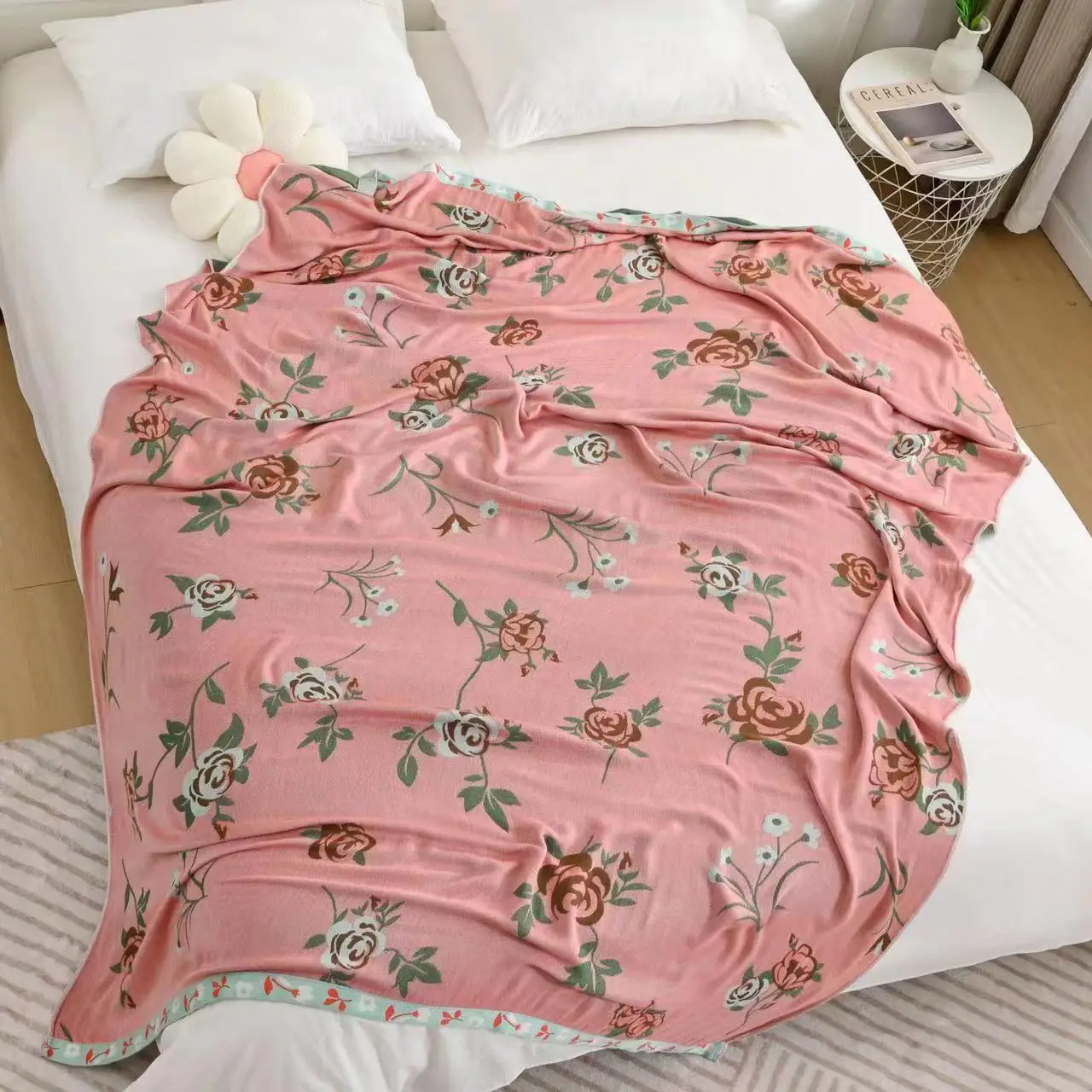 

Double Adult Bamboo Fiber Blanket Cold Blanket Blankets for Beds Thin Blanket Summer Blanket 150x200cm